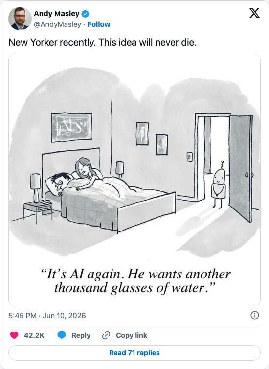 Timeline screenshot: New Yorker recently. This idea will never die. pic.twitter.com/T9ygfMlmgM
